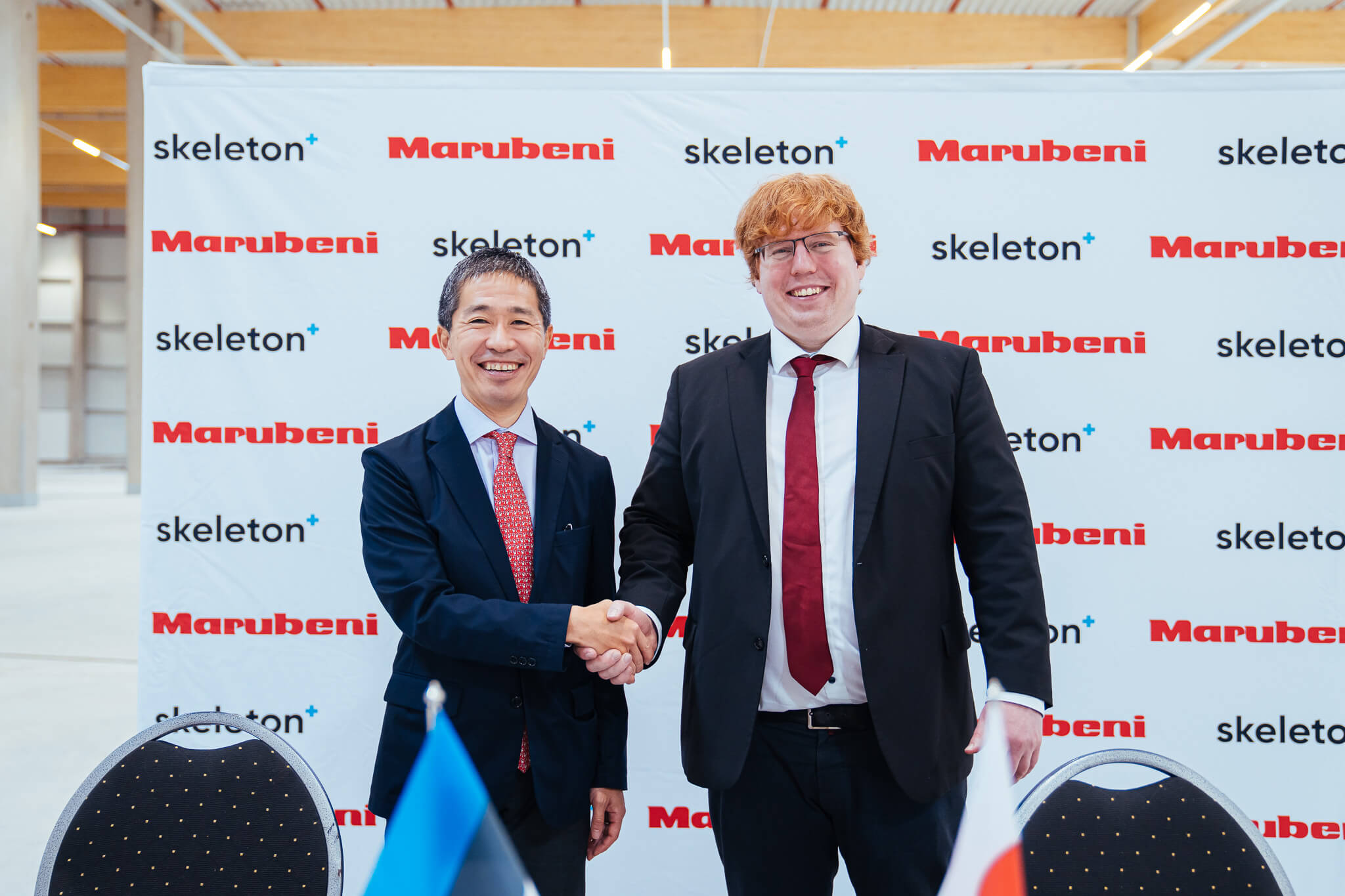 Skeleton's CEO and Co-Founder Taavi Madiberk with Dai Sakakura from Marubeni.